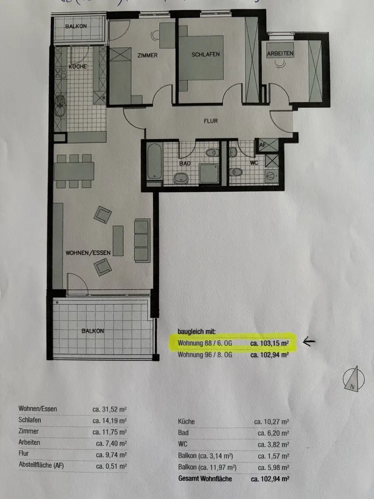 4 room apartment with 103 m² in Frankfurt am Main – Photo 10