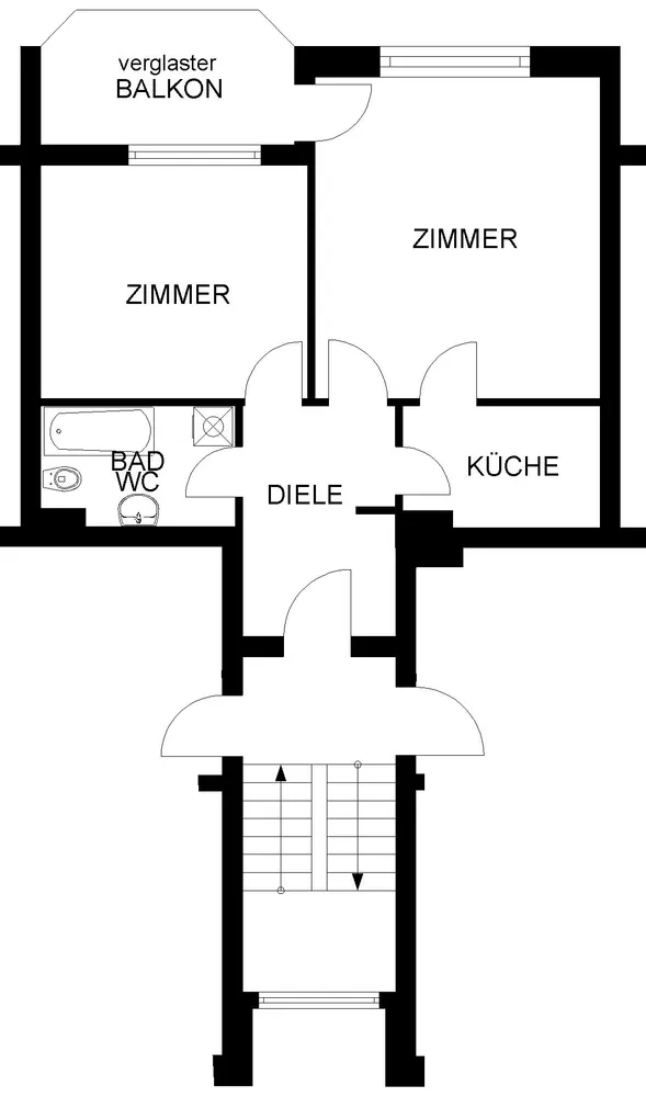 2 Zimmer Wohnung mit 55 m² in Hagen – Bild 2