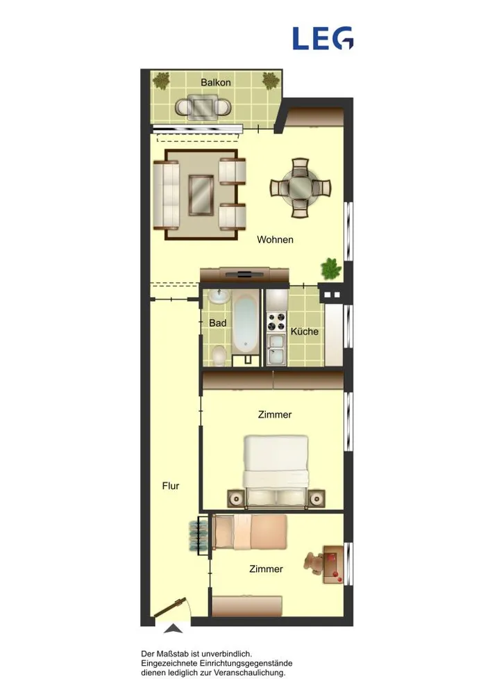 3 Zimmer Wohnung mit 63 m² in Sankt Augustin – Bild 2