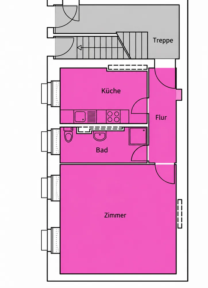 1 Zimmer Wohnung mit 55 m² in Berlin – Bild 4