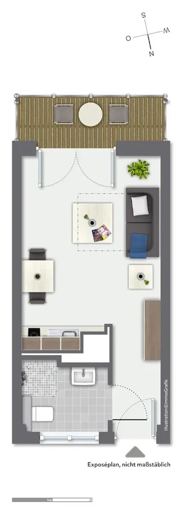 1 Zimmer Wohnung mit 25 m² in Aachen – Bild 9