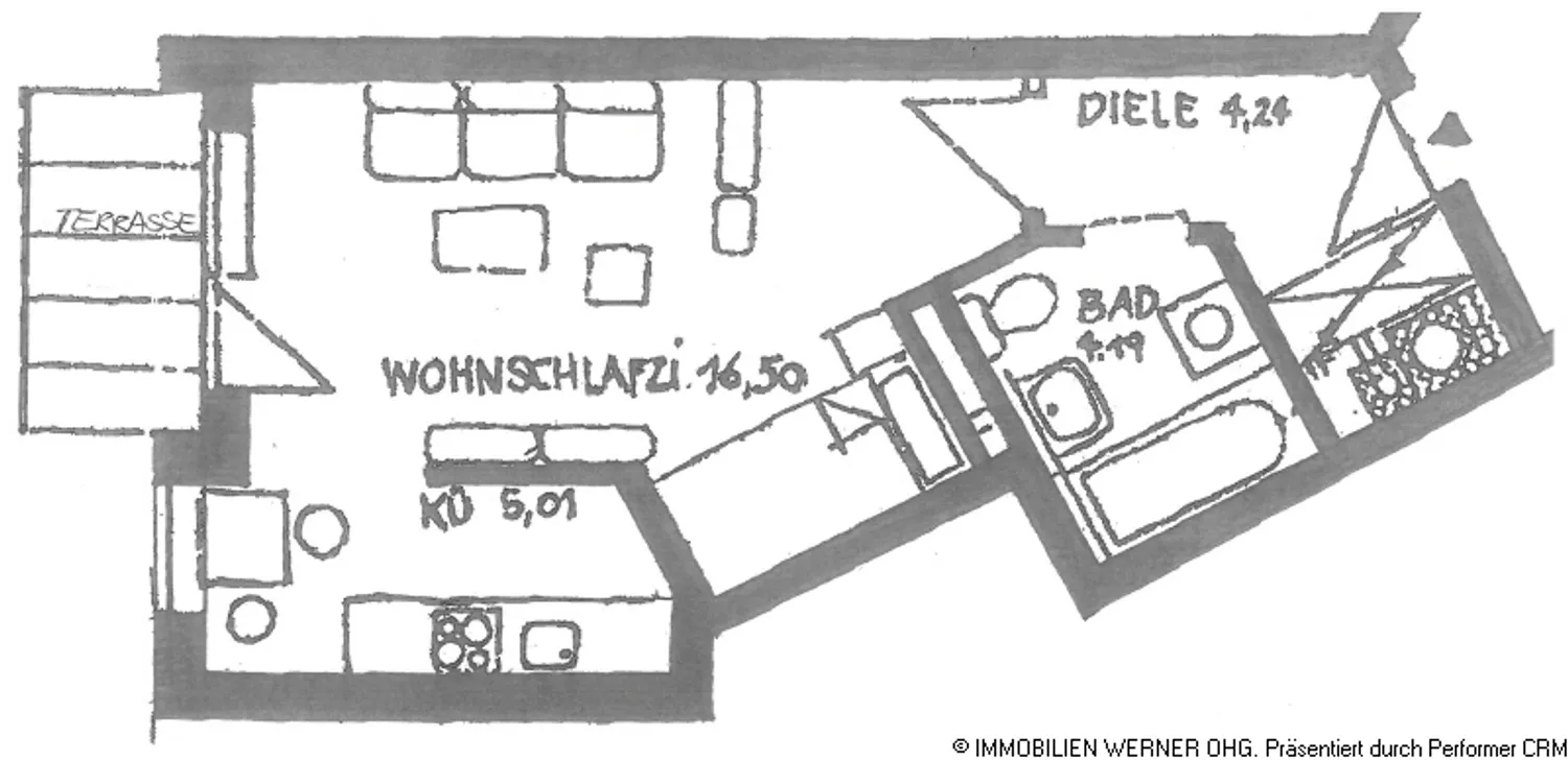 1 Zimmer Wohnung mit 33 m² in Rosenheim – Bild 3