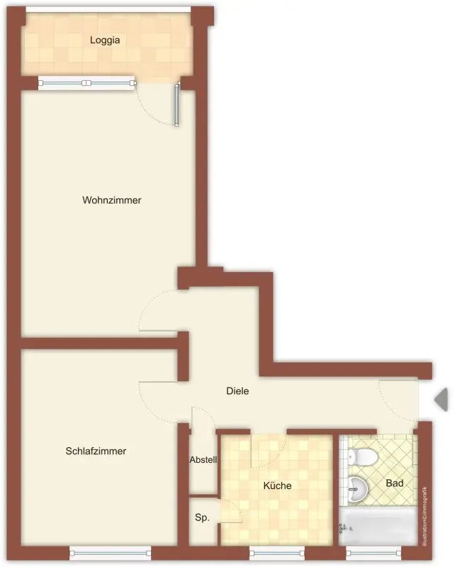 2 Zimmer Wohnung mit 57 m² in Mönchengladbach – Bild 3