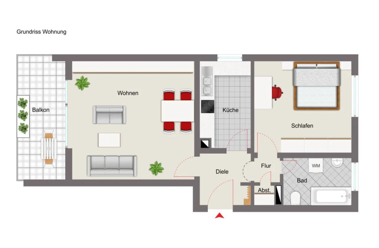 2 Zimmer Wohnung mit 63 m² in Coburg – Bild 2