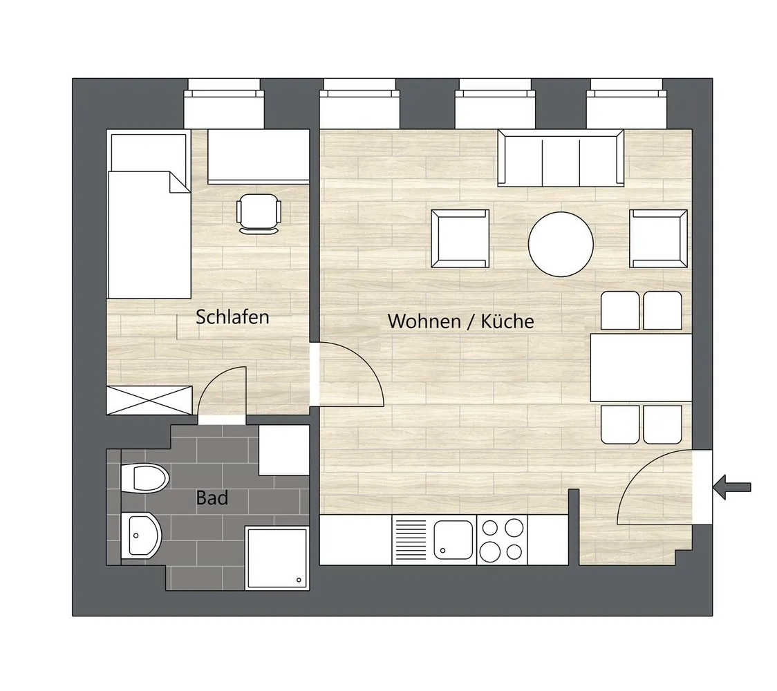 2 Zimmer Wohnung mit 36 m² in Dresden – Bild 6