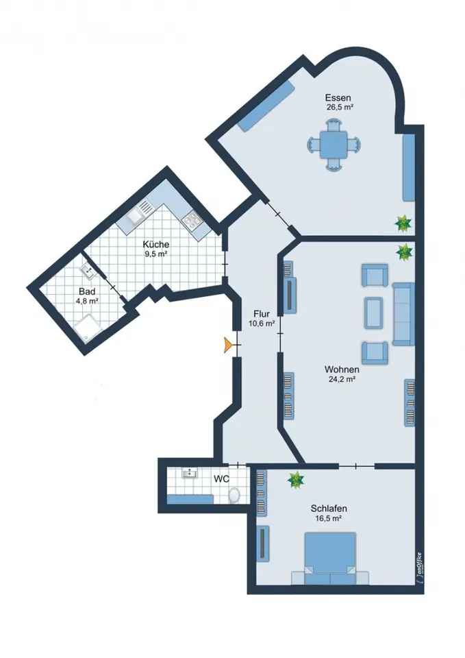 3 Zimmer Wohnung mit 90 m² in Coburg – Bild 9