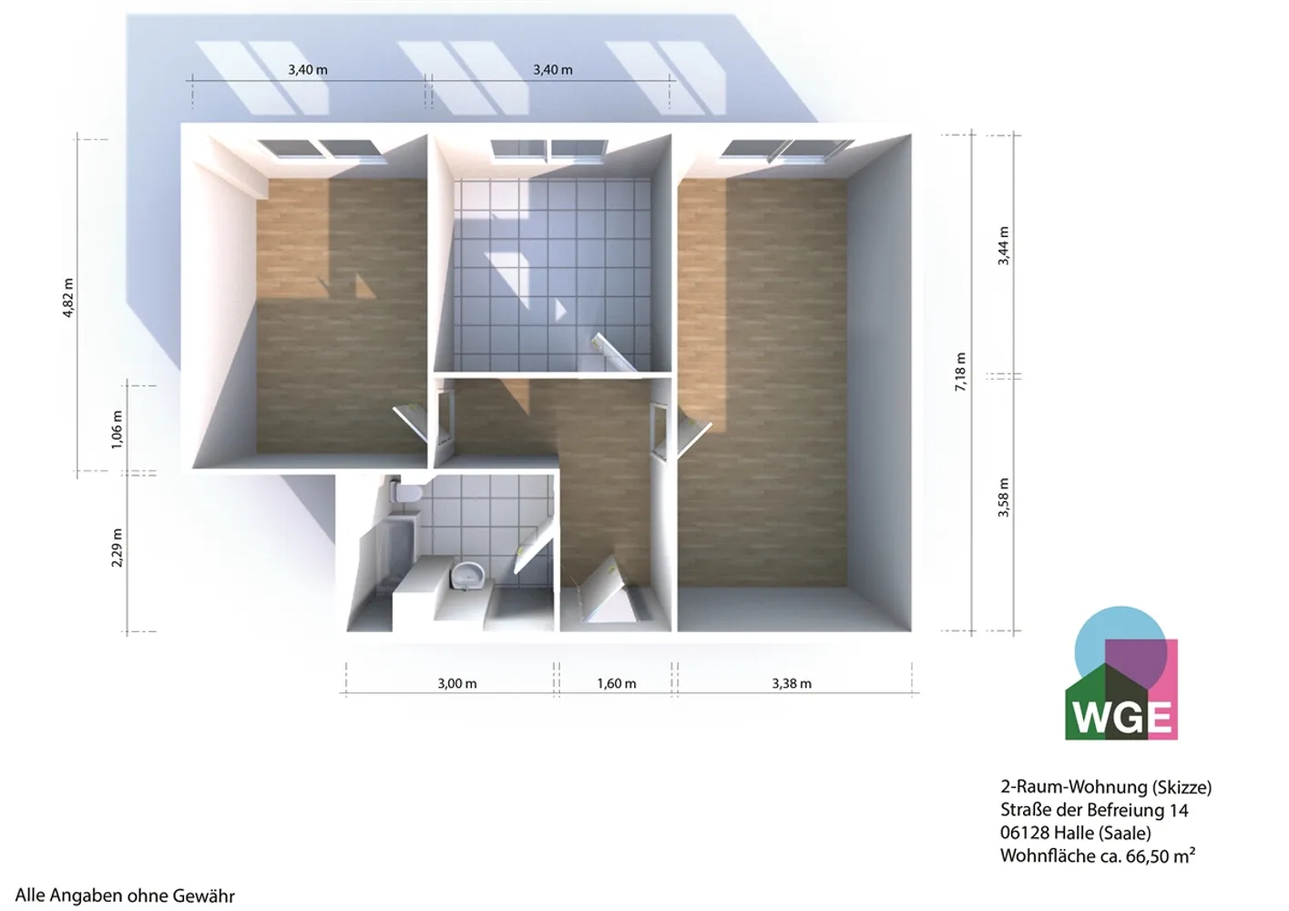 2 Zimmer Wohnung mit 67 m² in Halle (Saale) – Bild 10