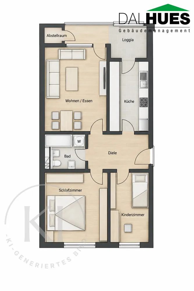 2 Zimmer Wohnung mit 52 m² in Herne – Bild 2