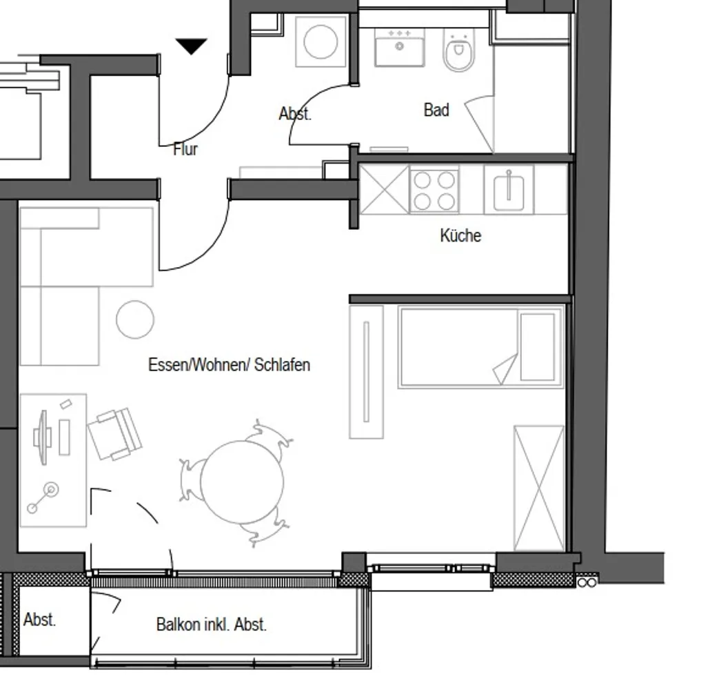 1 Zimmer Wohnung mit 39 m² in Düsseldorf – Bild 7