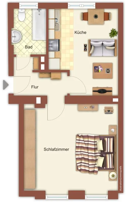 2 Zimmer Wohnung mit 52 m² in Mönchengladbach – Bild 4