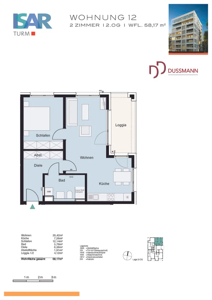 2 room apartment with 58 m² in Munich – Photo 6