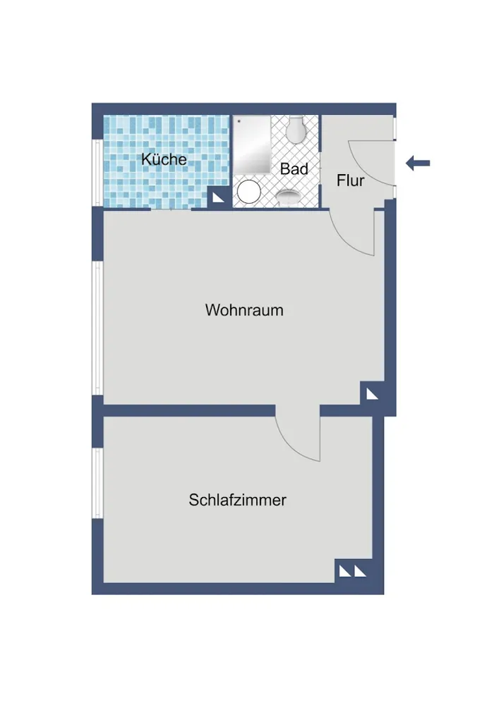 2 room apartment with 36 m² in Frankfurt am Main – Photo 2