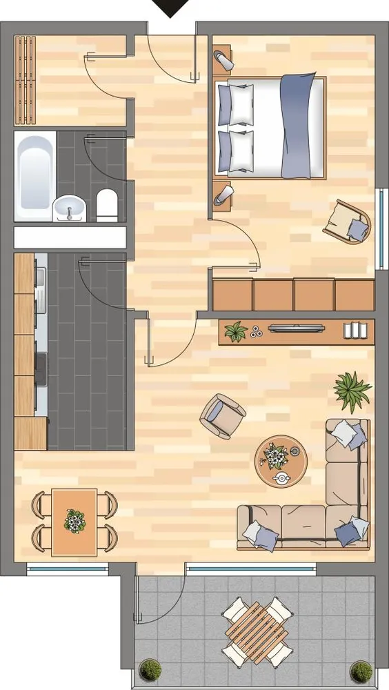 2 Zimmer Wohnung mit 60 m² in Kiel – Bild 3