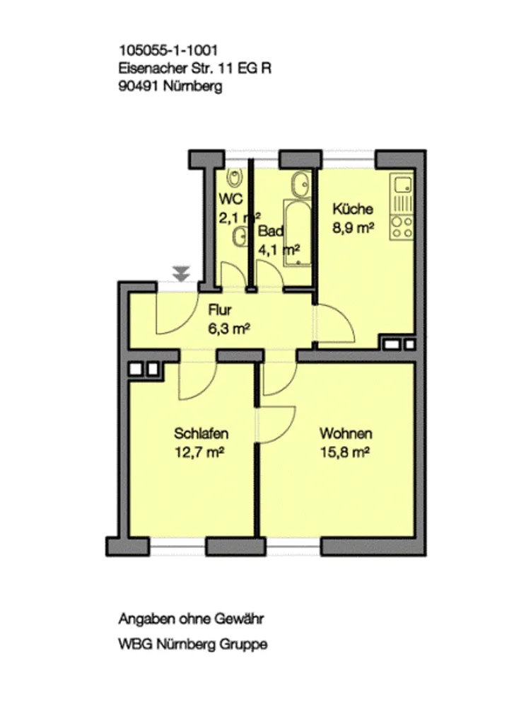 2 Zimmer Wohnung mit 51 m² in Nürnberg – Bild 8