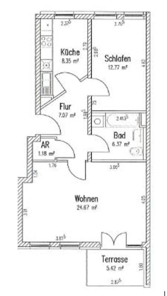 2 Zimmer Wohnung mit 61 m² in Berlin – Bild 2