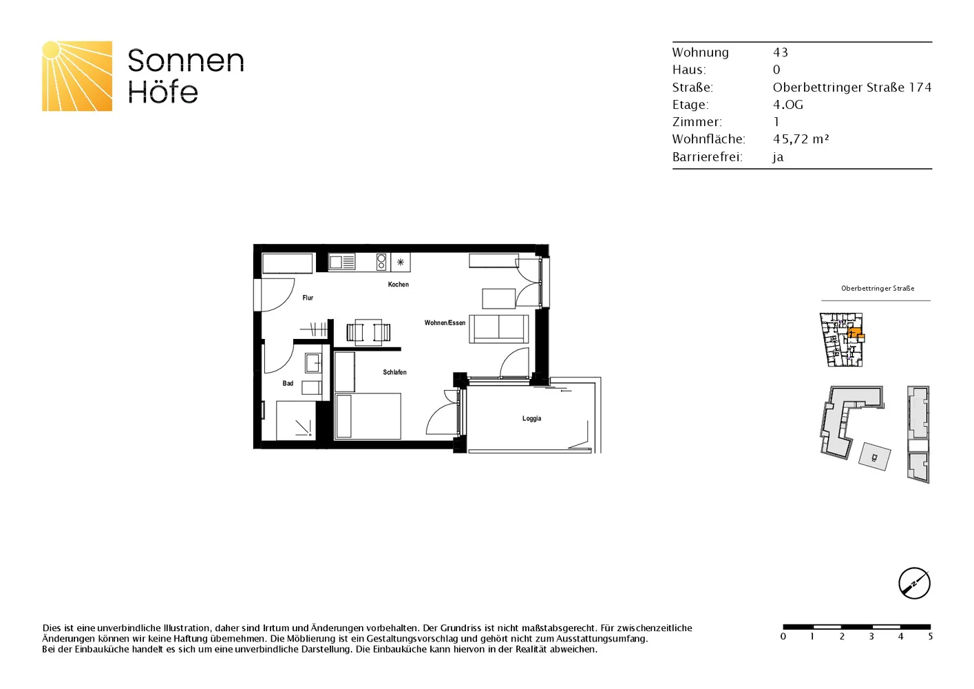 1 Zimmer Wohnung mit 45 m² in Schwäbisch Gmünd – Bild 1