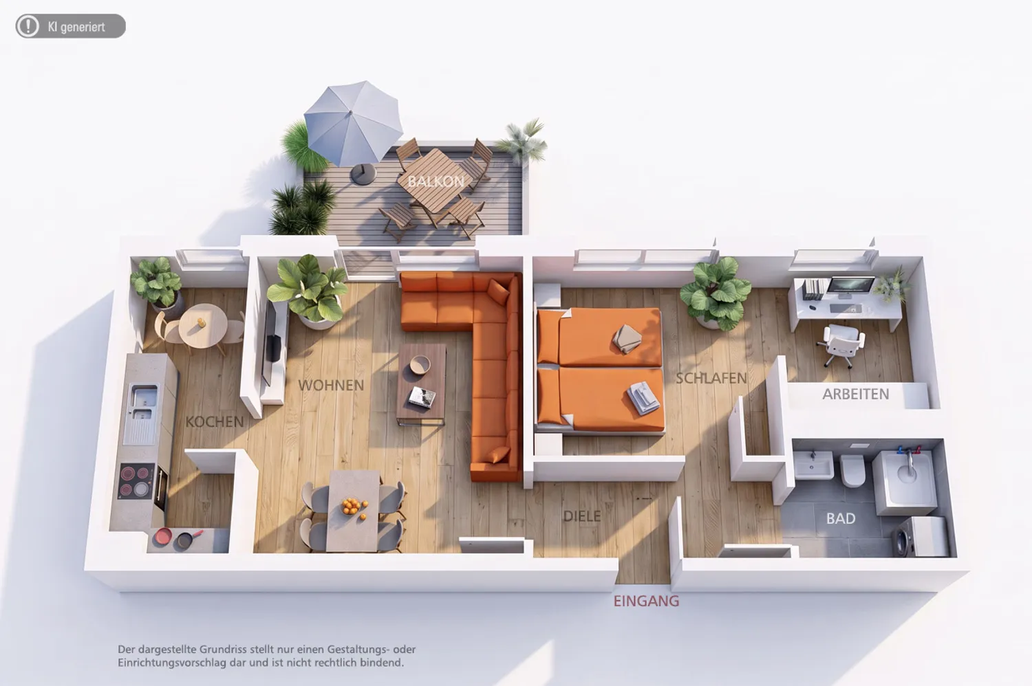 2 Zimmer Wohnung mit 53 m² in Leipzig – Bild 2