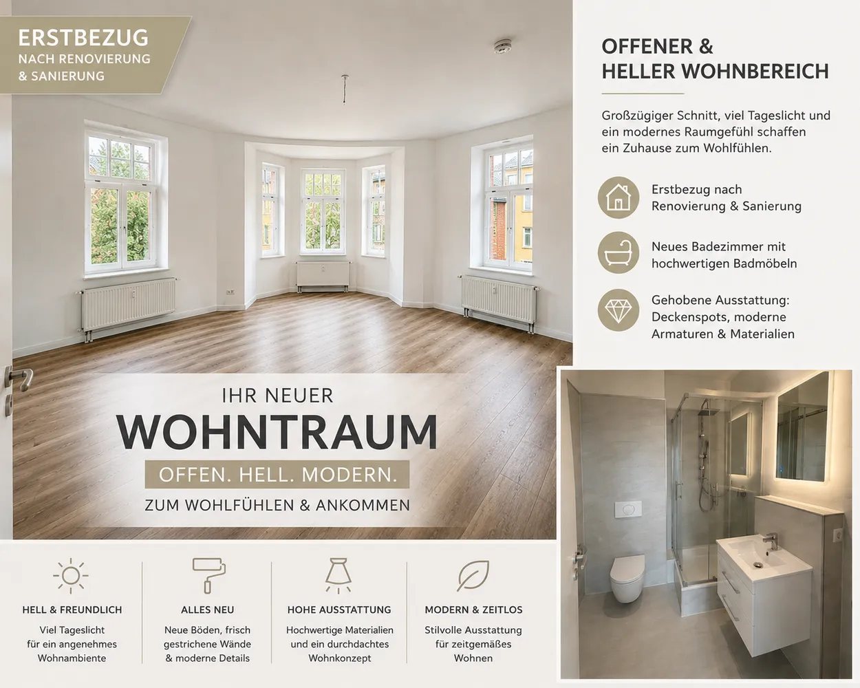 1 Zimmer Wohnung mit 43 m² in Leipzig – Bild 1