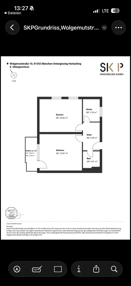 2 Zimmer Wohnung mit 62 m² in München – Bild 4