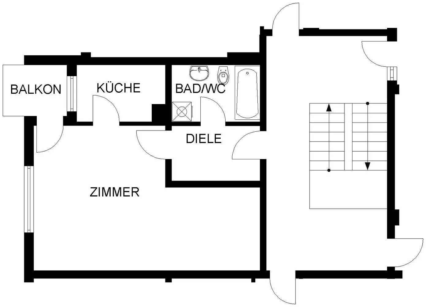 1 Zimmer Wohnung mit 42 m² in Hagen – Bild 2