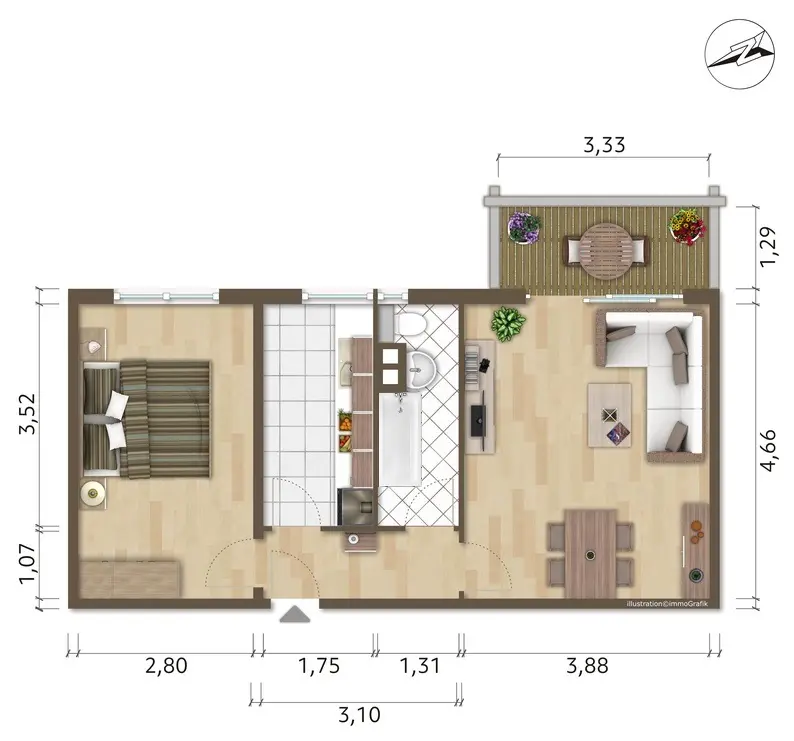 2 Zimmer Wohnung mit 47 m² in Hoyerswerda – Bild 5