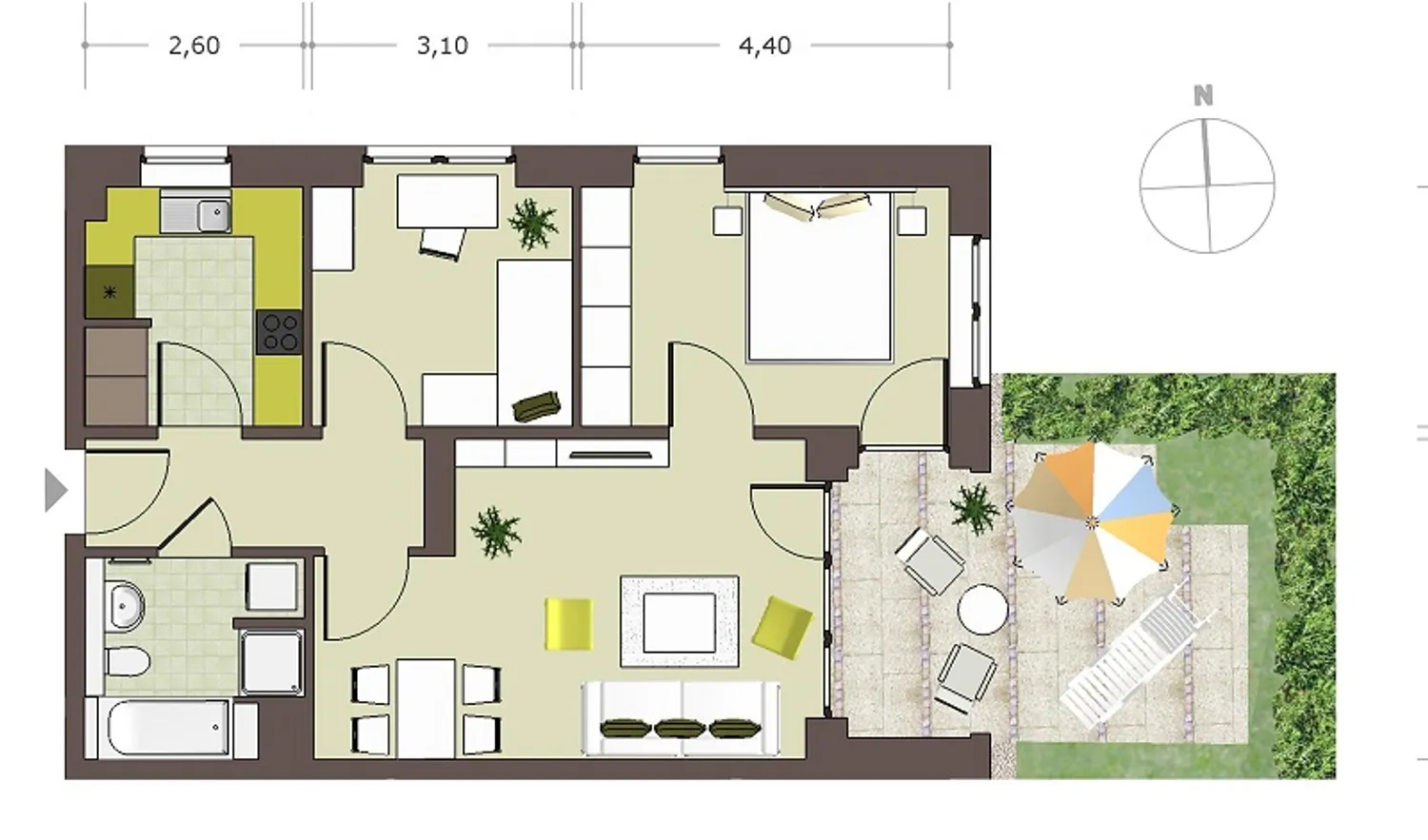 3 Zimmer Wohnung mit 65 m² in Lübeck – Bild 6