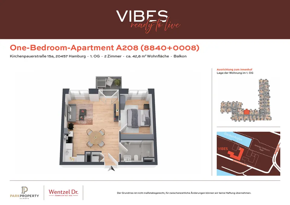 2 Zimmer Wohnung mit 43 m² in Hamburg – Bild 7