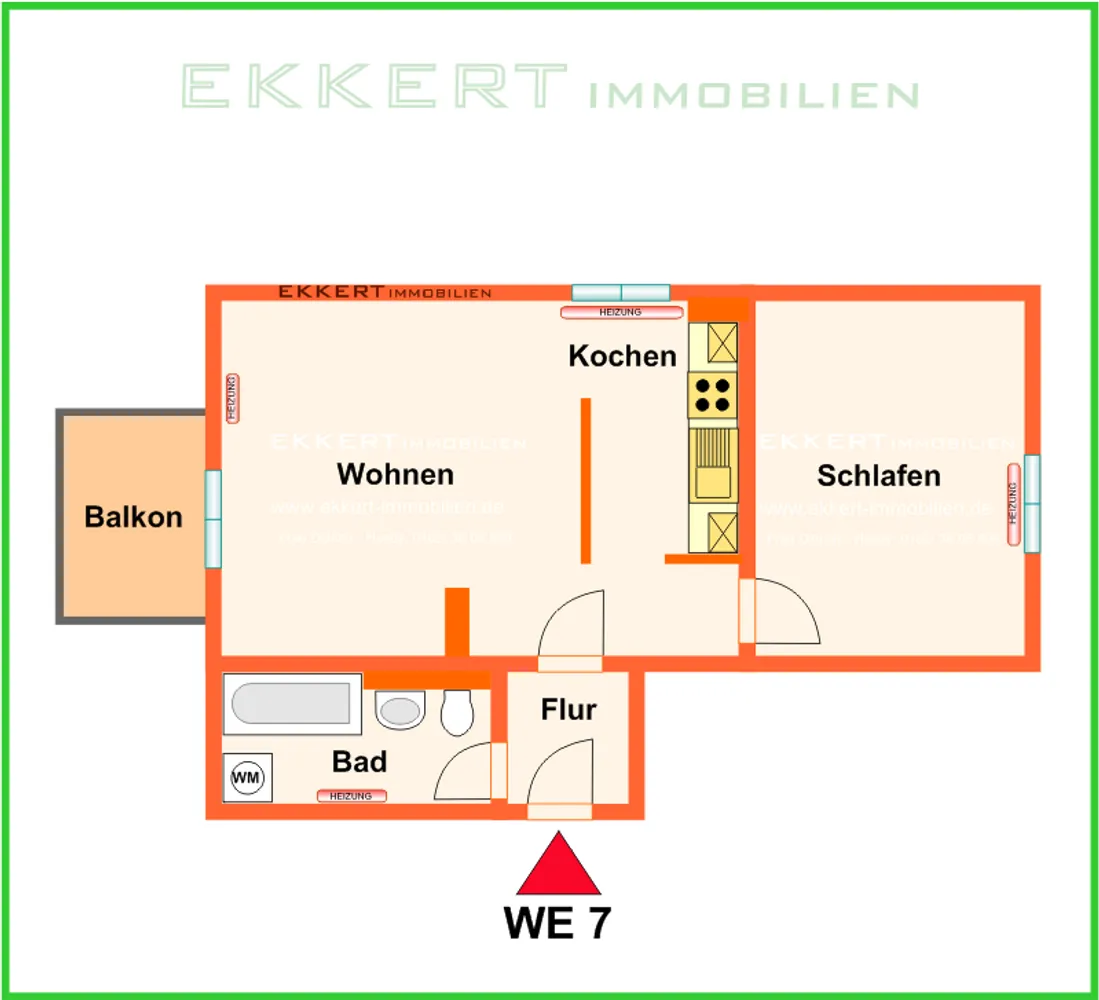 2 room apartment with 52 m² in Chemnitz – Photo 7