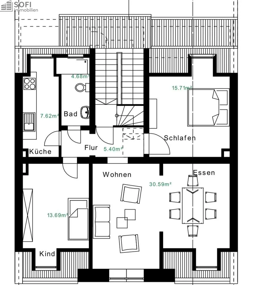 4 room apartment with 78 m² in Wuppertal – Photo 7