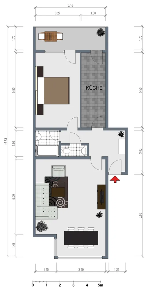 2 room apartment with 76 m² in Cologne – Photo 4
