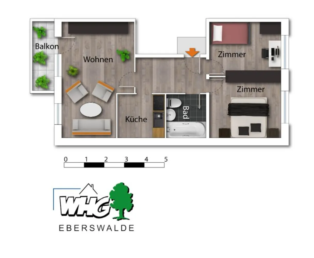 3 Zimmer Wohnung mit 58 m² in Eberswalde – Bild 9