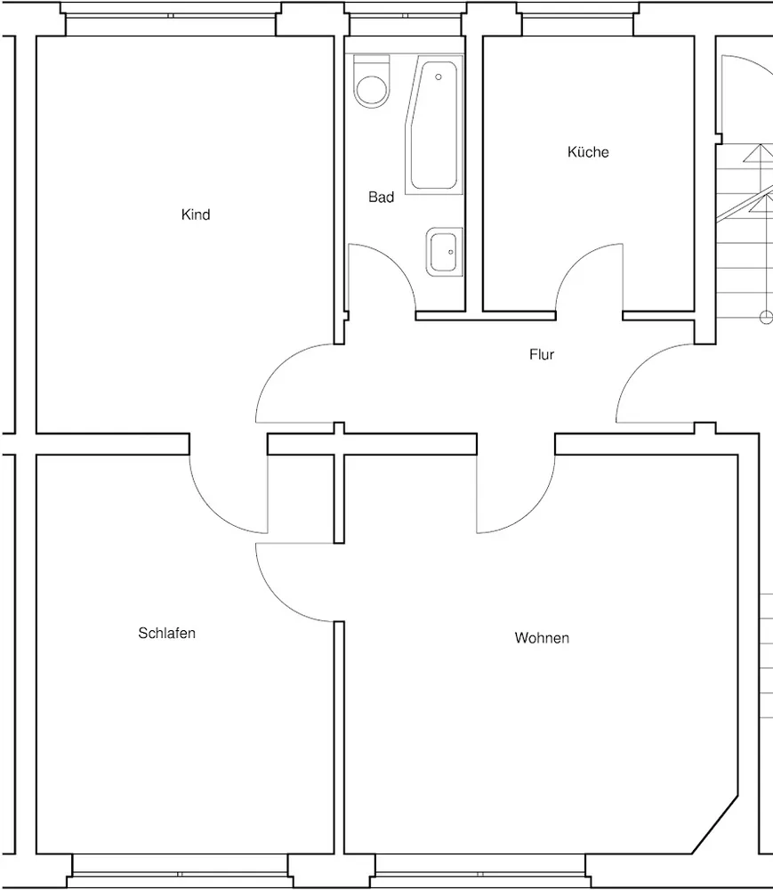 3 Zimmer Wohnung mit 66 m² in Braunschweig – Bild 2