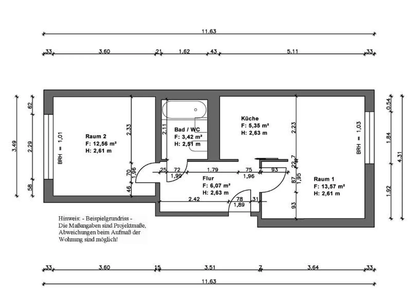 2 Zimmer Wohnung mit 42 m² in Halle (Saale) – Bild 4