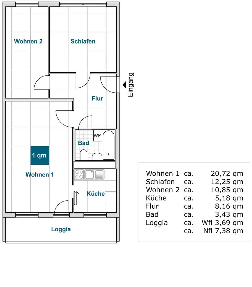 3 room apartment with 64 m² in Dresden – Photo 2