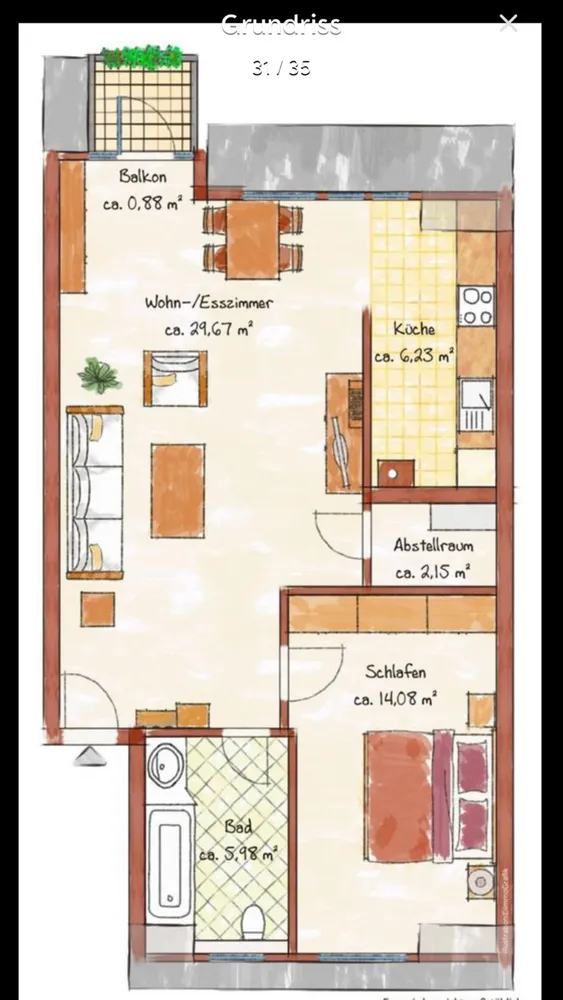 2 Zimmer Wohnung mit 59 m² in Grevenbroich – Bild 11