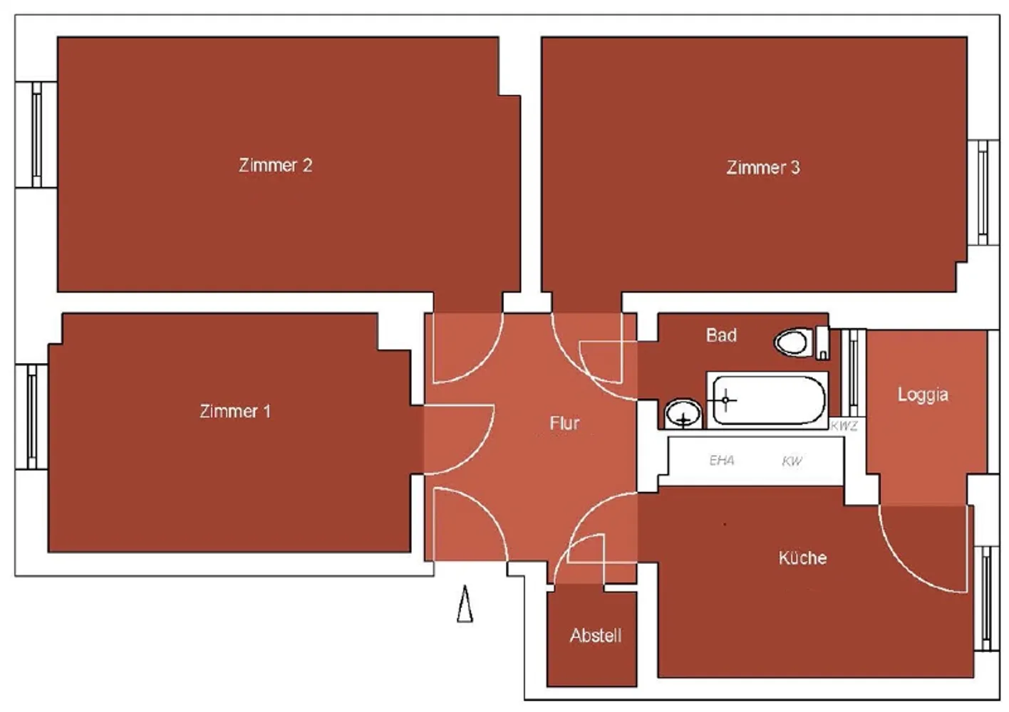3 Zimmer Wohnung mit 70 m² in Dresden – Bild 2