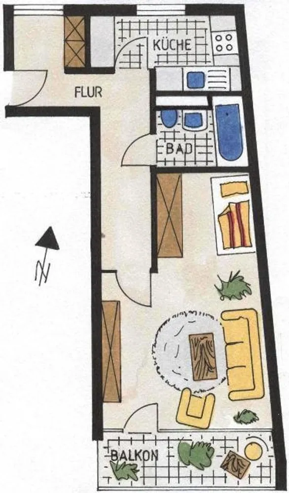 1 Zimmer Wohnung mit 44 m² in Pforzheim – Bild 2