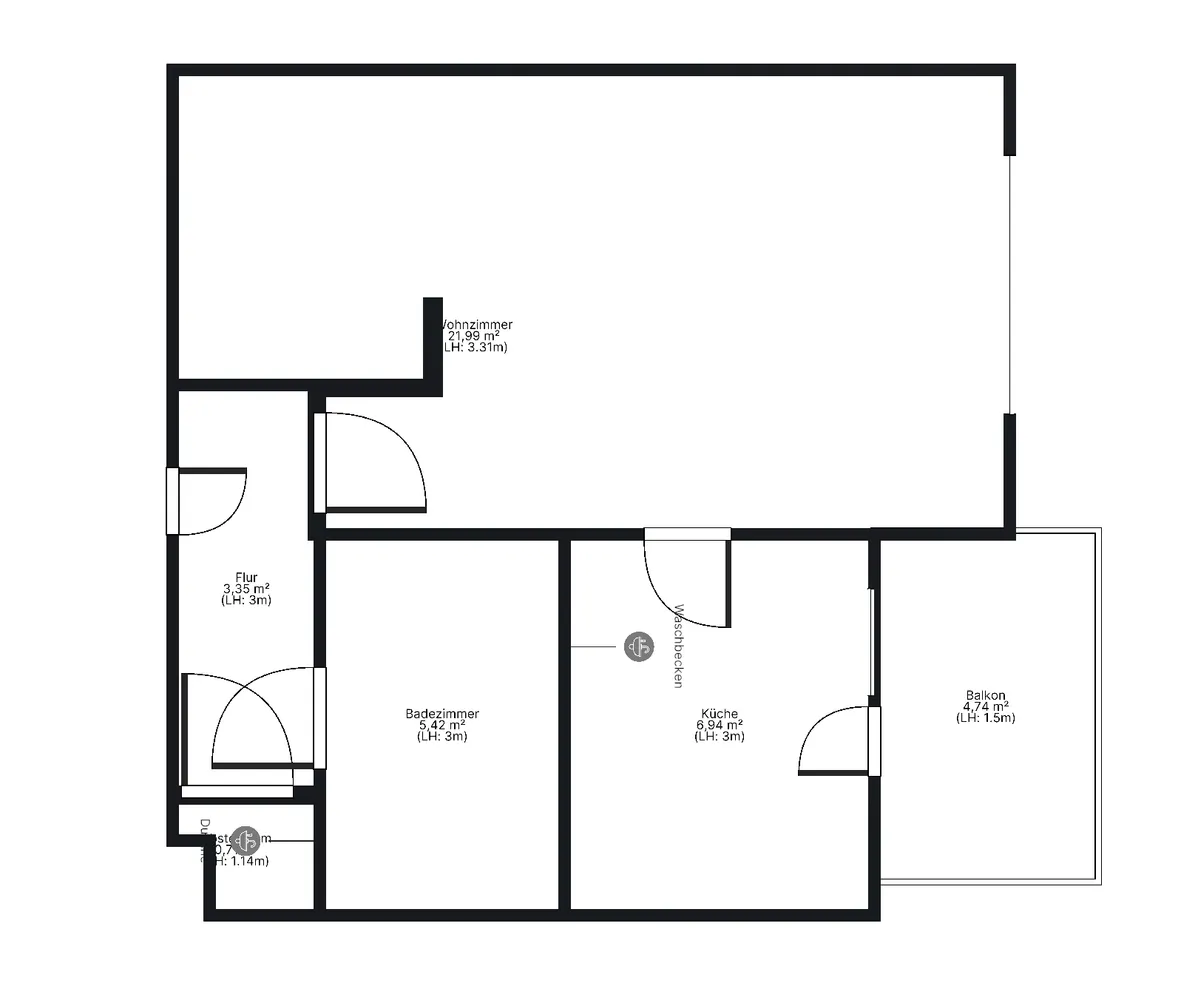 2 Zimmer Wohnung mit 44 m² in Bochum – Bild 7