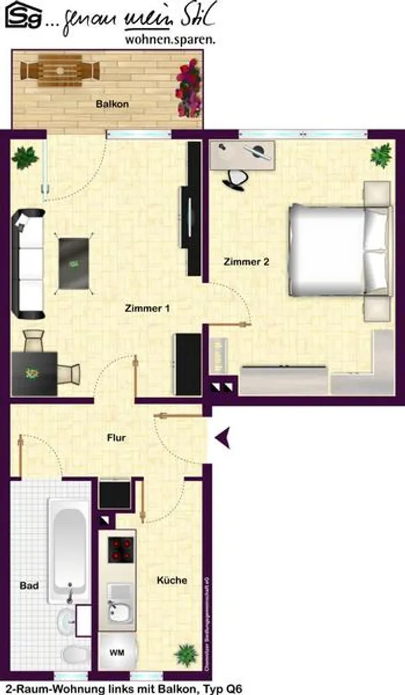 2 Zimmer Wohnung mit 48 m² in Chemnitz – Bild 9
