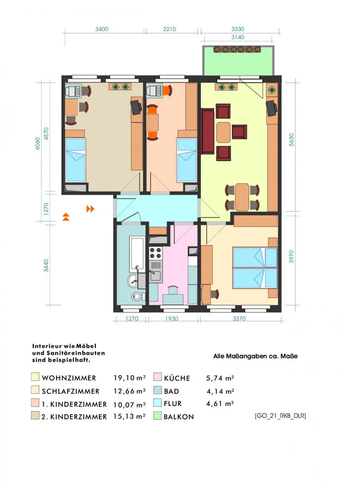 4 Zimmer Wohnung mit 73 m² in Leipzig – Bild 2