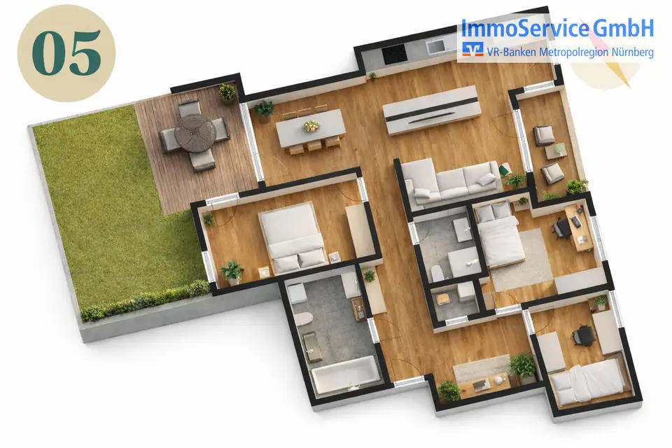 4 Zimmer Wohnung mit 135 m² in Nürnberg – Bild 5