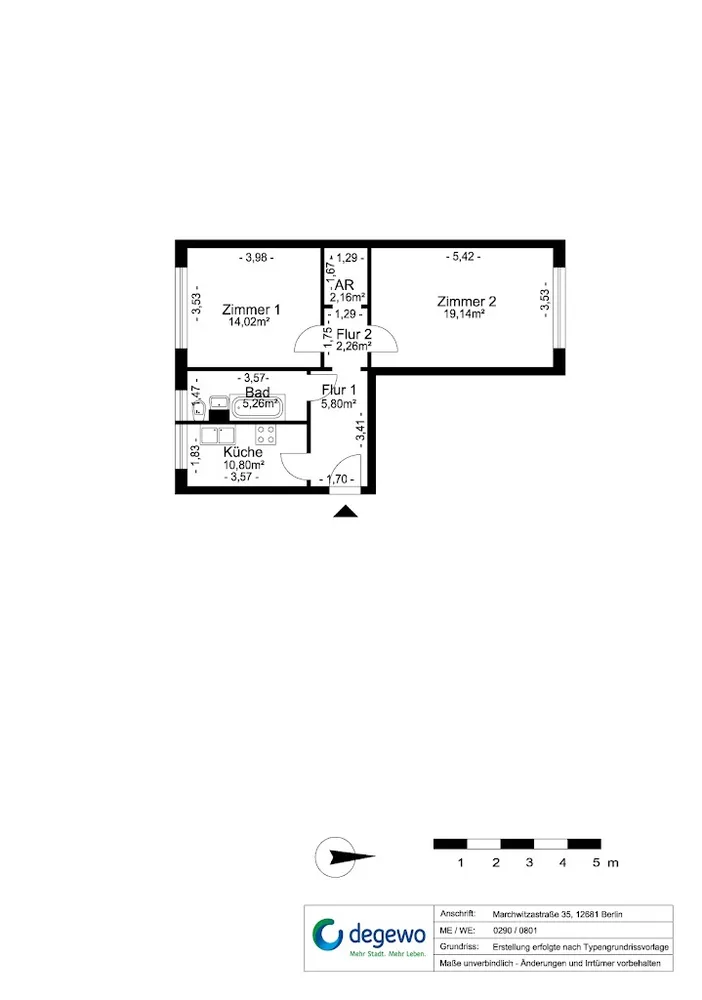 2 Zimmer Wohnung mit 55 m² in Berlin – Bild 8