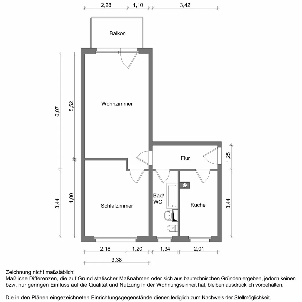 2 Zimmer Wohnung mit 49 m² in Zwickau – Bild 5