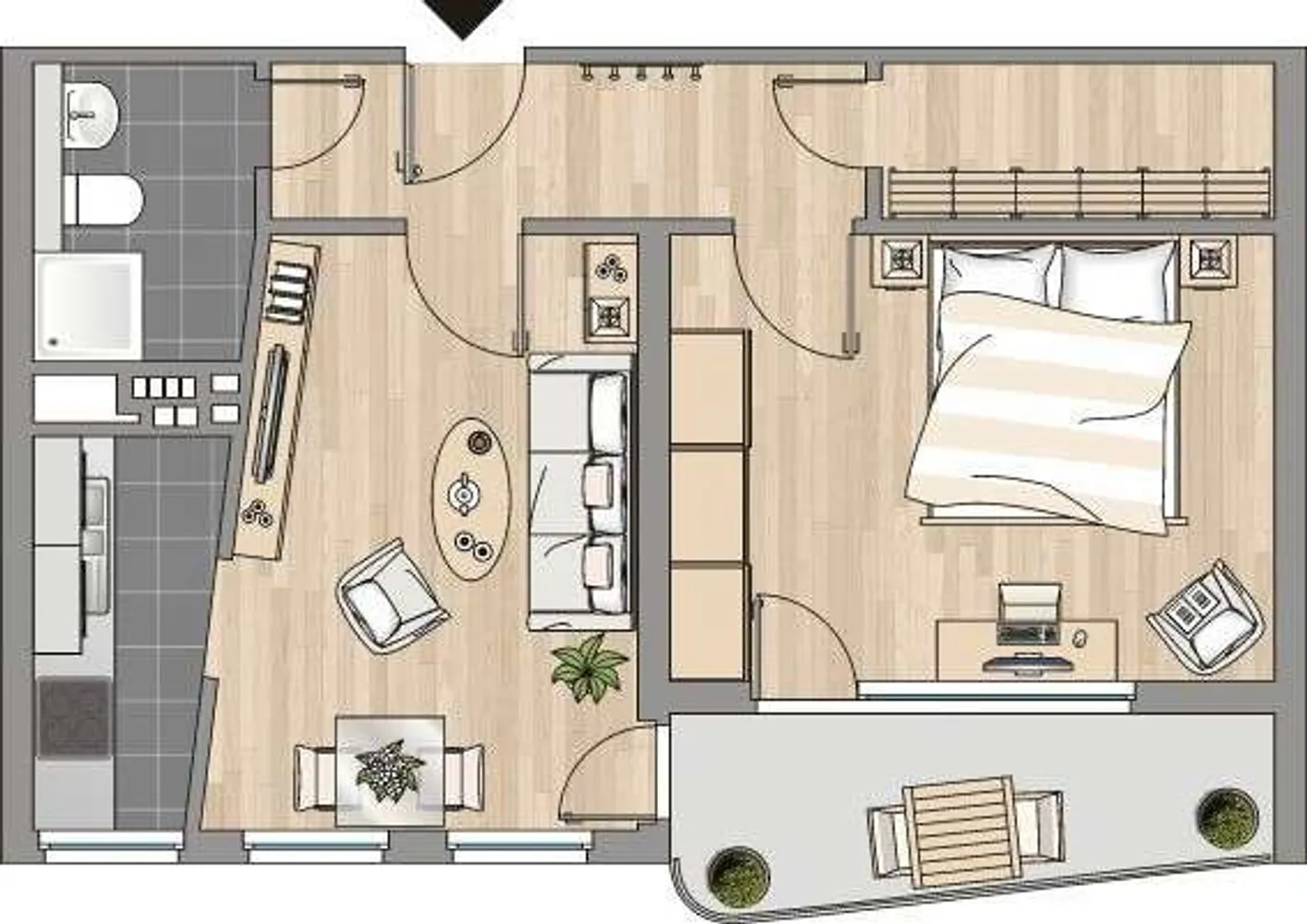 2 Zimmer Wohnung mit 47 m² in Köln – Bild 12