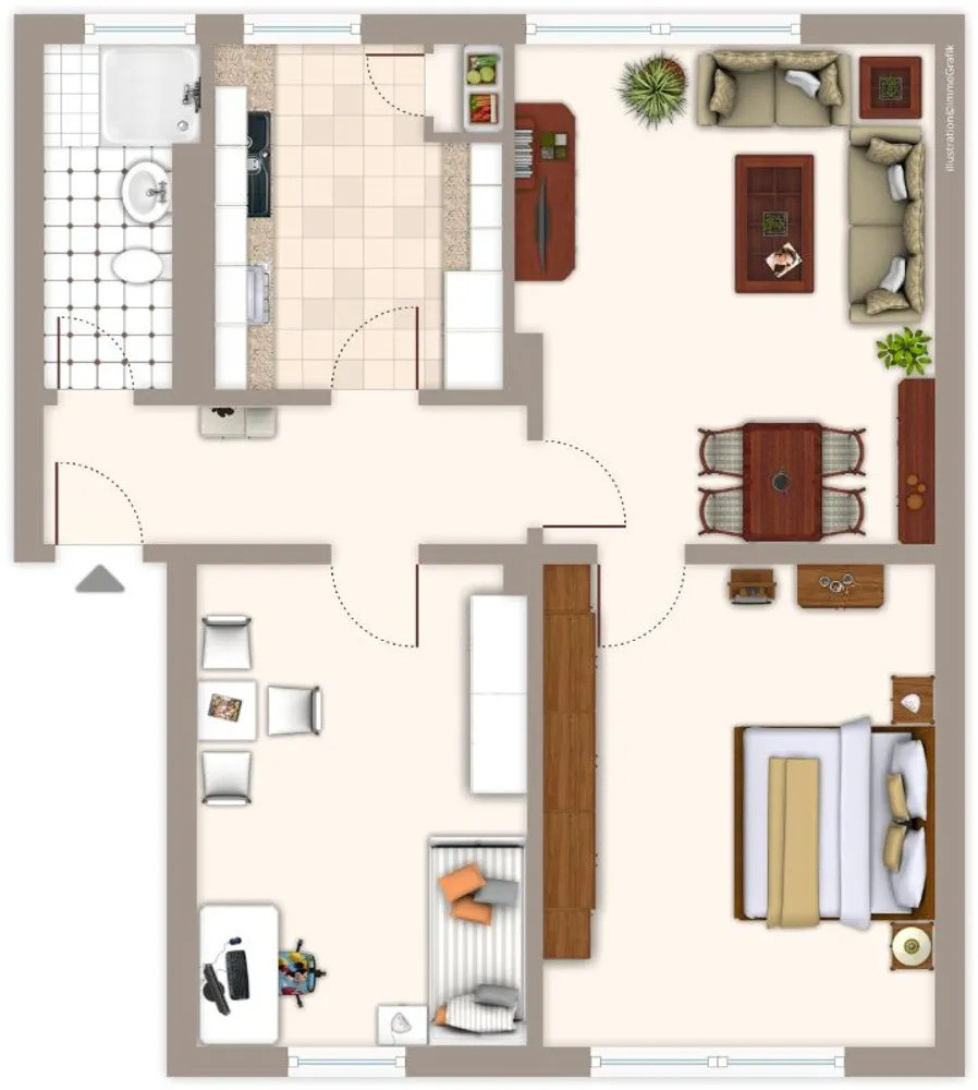 3 Zimmer Wohnung mit 53 m² in Mönchengladbach – Bild 2