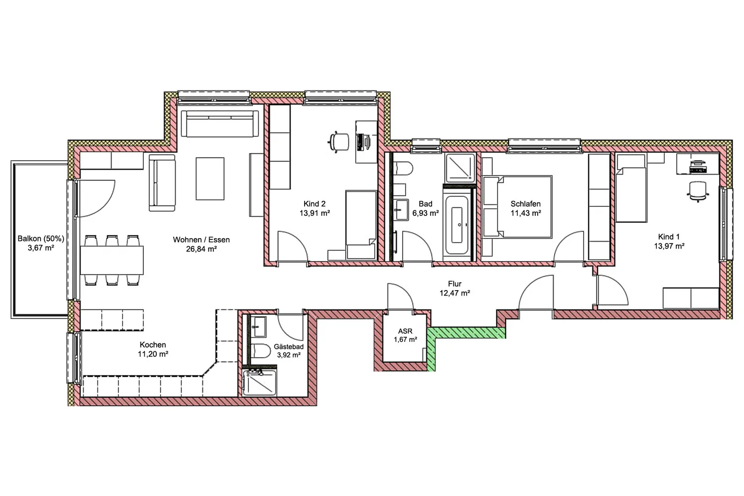 4 room apartment with 106 m² in Dresden – Photo 1
