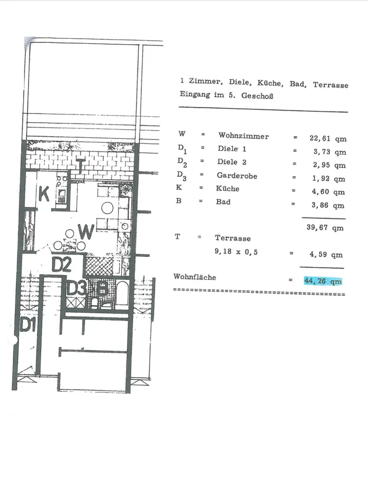 1 room apartment with 44 m² in Hanover – Photo 5