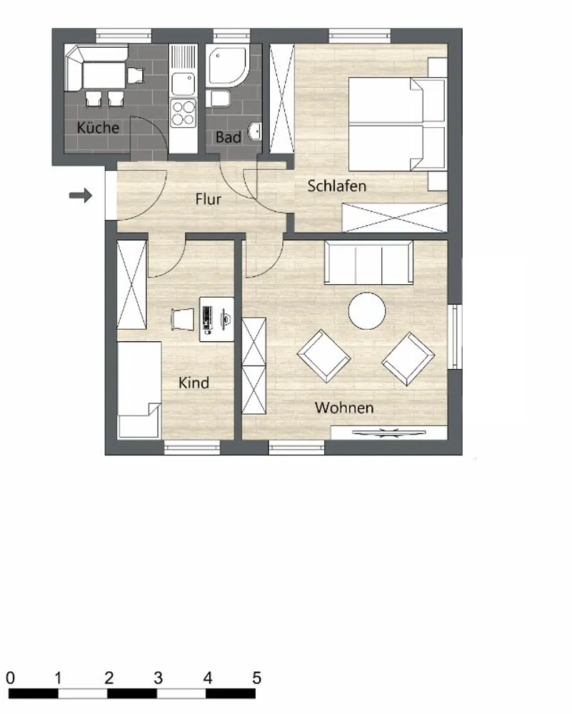 3 Zimmer Wohnung mit 55 m² in Dessau-Roßlau – Bild 5