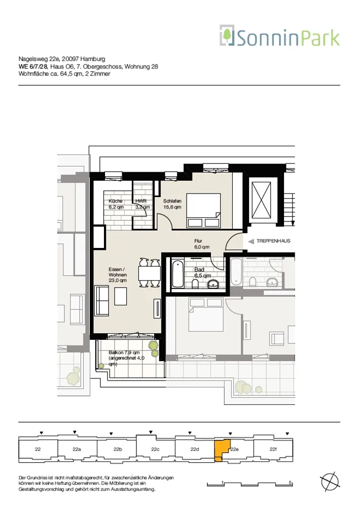2 Zimmer Wohnung mit 65 m² in Hamburg – Bild 3