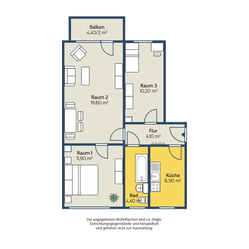 3 Zimmer Wohnung mit 60 m² in Leipzig – Bild 7